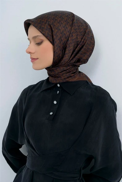 9556 ARMİNE SAF İPEK EŞARP - Resim 5