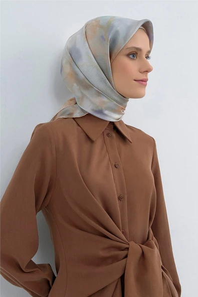 9501 ARMİNE SAF İPEK EŞARP - Resim 3