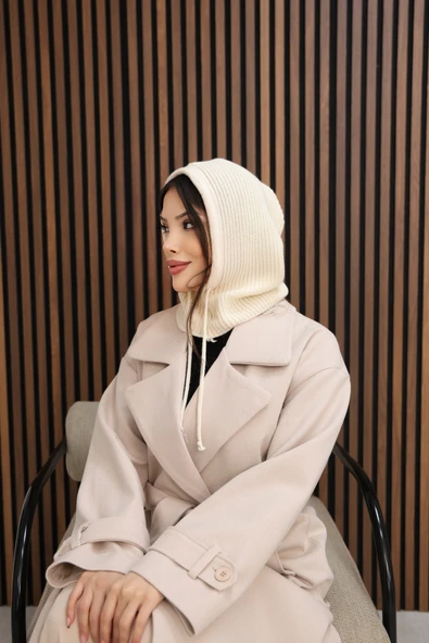 Jack Ferrero Krem Triko Örgü Balaclava Bere Şapka ürün görseli 1