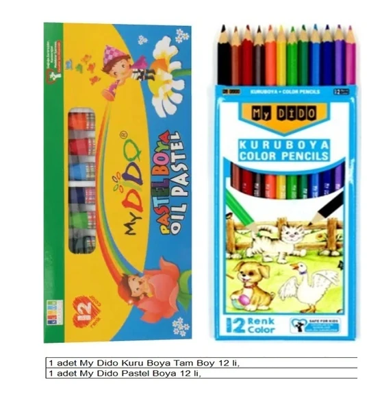 Okul Südor My Dido Boya Seti Uygun Kuru Boya, Pastel Boya 2 li ürün görseli 1