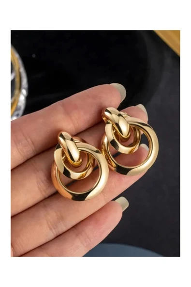 ÇELİK RENK ATMAZ GARANTLİ FATURALI KÜPE ürün görseli 1