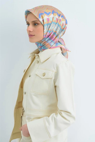 9542 ARMİNE SAF İPEK EŞARP - Resim 2