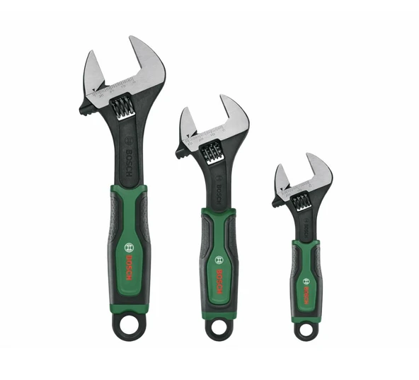 Bosch 3 Parça İngiliz Anahtar Seti 6"-8"-10" ürün görseli 1