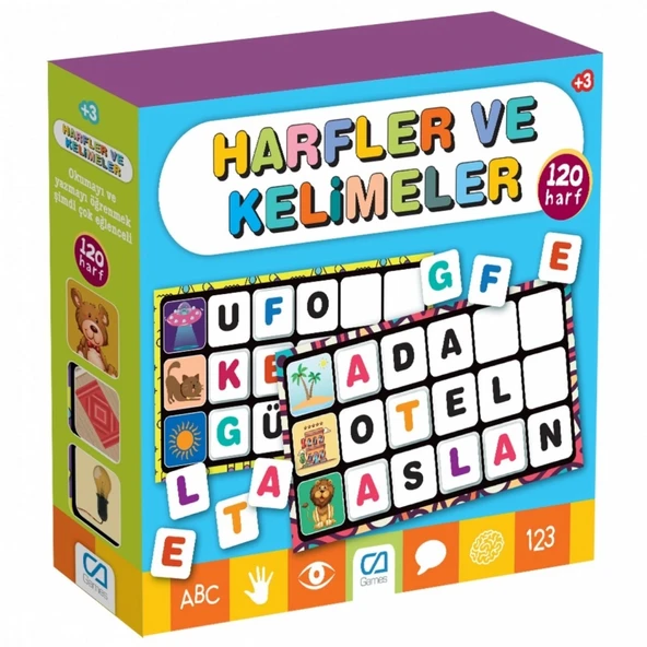 Games Harfler Ve Kelimeler Eğitici Kartlar 120 Harf 5129 ürün görseli 1