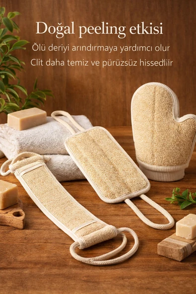 Doğal Kabak Lifi Kese Seti 4’lü Avantaj Paketi ürün görseli 1