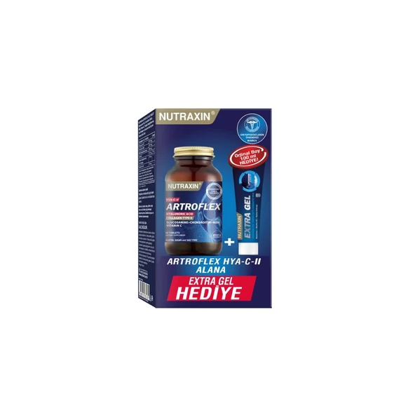 Nutraxin Artroflex HYA-C-II  Glucosamine + Chondroitin + MSM + Vitamin C 90 Tablet + Extra Gel 100 ml Hediye ürün görseli 1