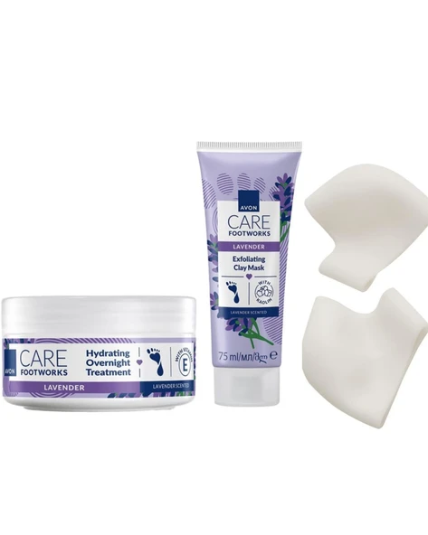 Avon Lavantalı Ayak Bakım Seti Maske & Krem & Slikon Topuk Çorabı ürün görseli 1