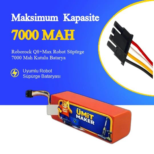 Roborock Q8+Max Robot Süpürge 7000 Mah Kutulu Batarya ürün görseli 1
