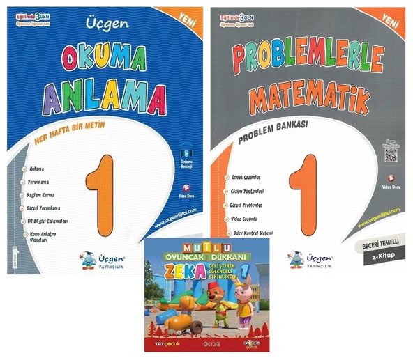 Üçgen 1.Sınıf Türkçe Okuma Anlama + Problemlerle Matematik ürün görseli 1