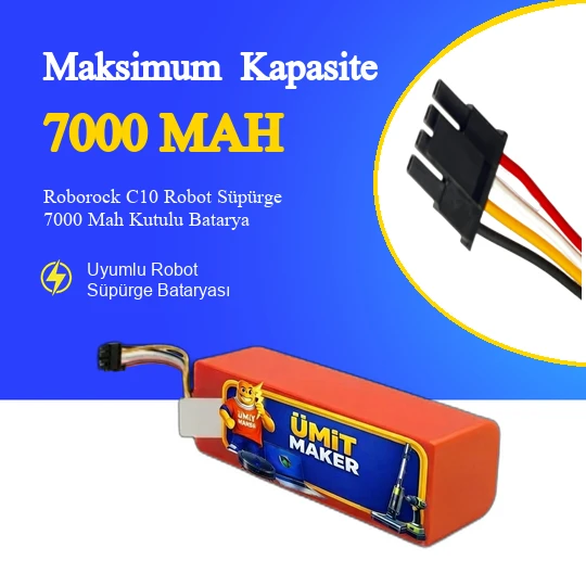 Roborock C10 Robot Süpürge 7000 Mah Kutulu Batarya ürün görseli 1