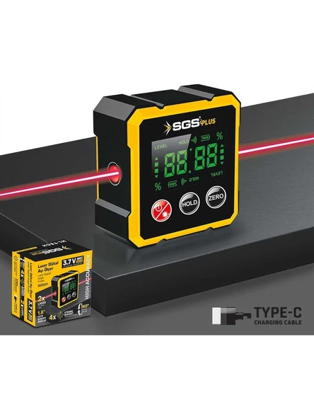 Sgs Lazer Dijital Açı Ölçer Mıknatıslı Sgs5431 ürün görseli 1