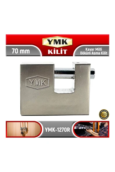 YMK Kayar Milli Döküm Asma Kilit | 70 mm | YMK-1270R ürün görseli 1