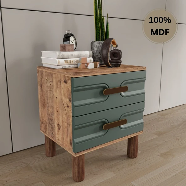 Zen 2 çekmeceli MDF komodin - Resim 3