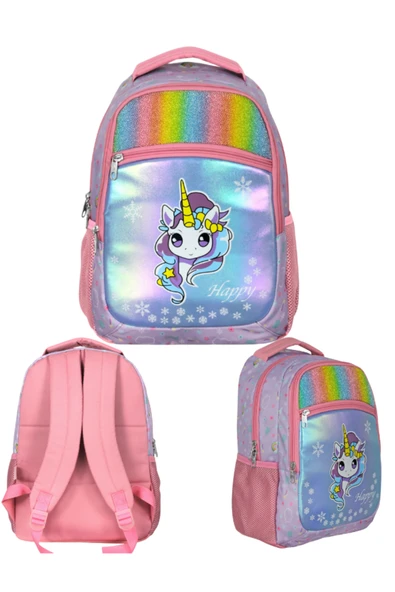 Cennec Gökkuşağı Unicorn Sırt Çantası 29X39X14 ürün görseli 1