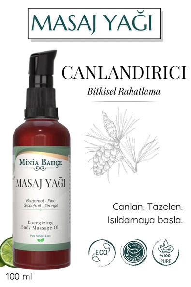 Canlandırıcı Masaj Yağı, 100ml. %100 Saf ve Doğal ürün görseli 1