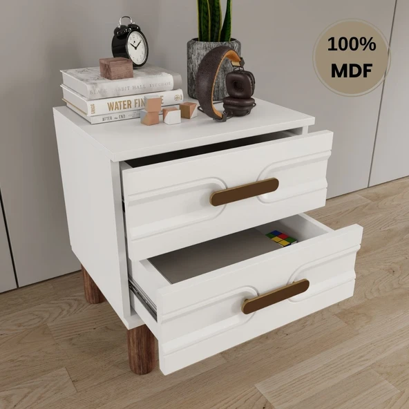 Zen 2 çekmeceli MDF komodin - Resim 3