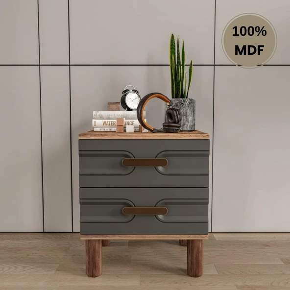 Zen 2 çekmeceli MDF komodin ürün görseli 1