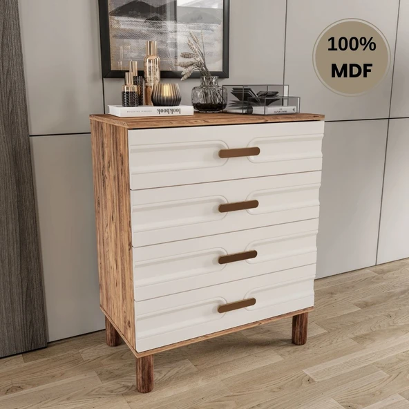 Zen 4 çekmeceli MDF şifonyer - Resim 2