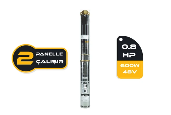 Mexxsun DC pompa 0.8 Hp / 600W / 48V (3RDC3.5-80-48-600) ürün görseli 1