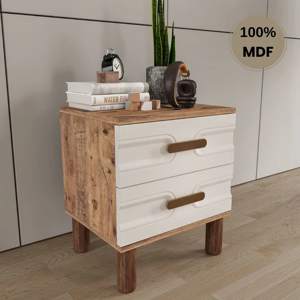 Zen 2 çekmeceli MDF komodin - Resim 2
