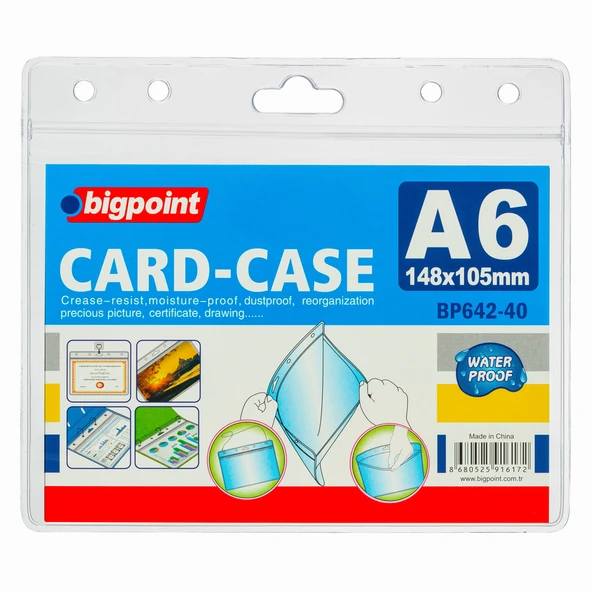 Bigpoint Kilitli Kart Poşeti Yatay A6 (148x105mm) x 10 Adet ürün görseli 1