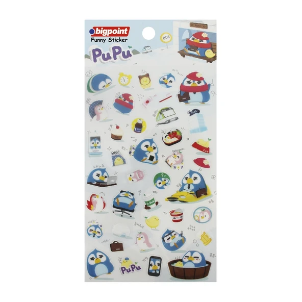 Bigpoint Sticker Penguen Pupu x 15 Adet ürün görseli 1