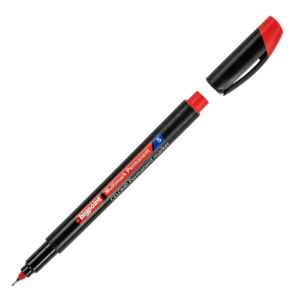 Bigpoint OHP Permanent (Asetat) Kalem S Kırmızı x 12 Adet ürün görseli 1