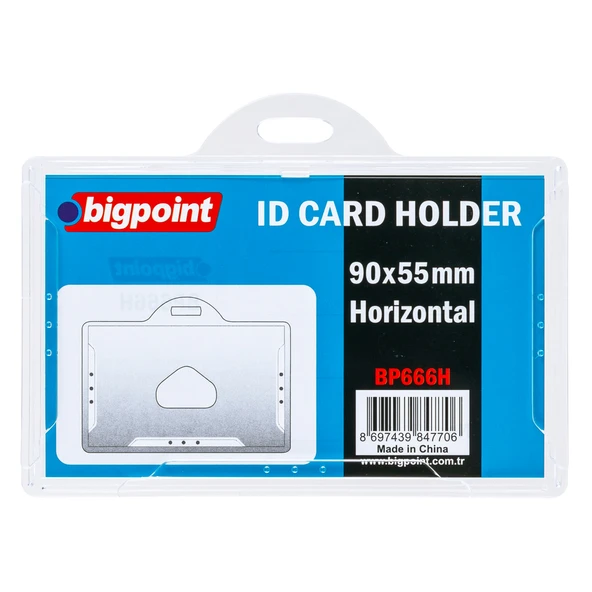Bigpoint Kart Kabı Sert Yatay Şeffaf 90x55mm x 10 Adet ürün görseli 1