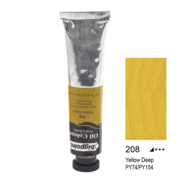 Bigpoint Yağlı Boya 45 ml Yellow Deep 208 x 6 Adet ürün görseli 1
