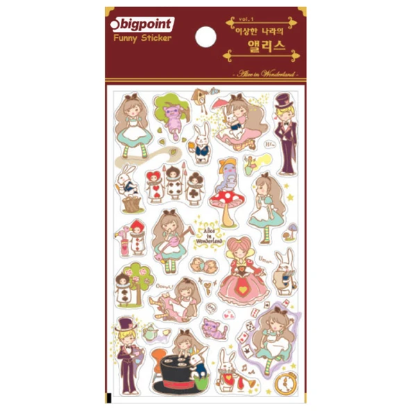 Bigpoint Sticker Alice in Wonderland x 15 Adet ürün görseli 1