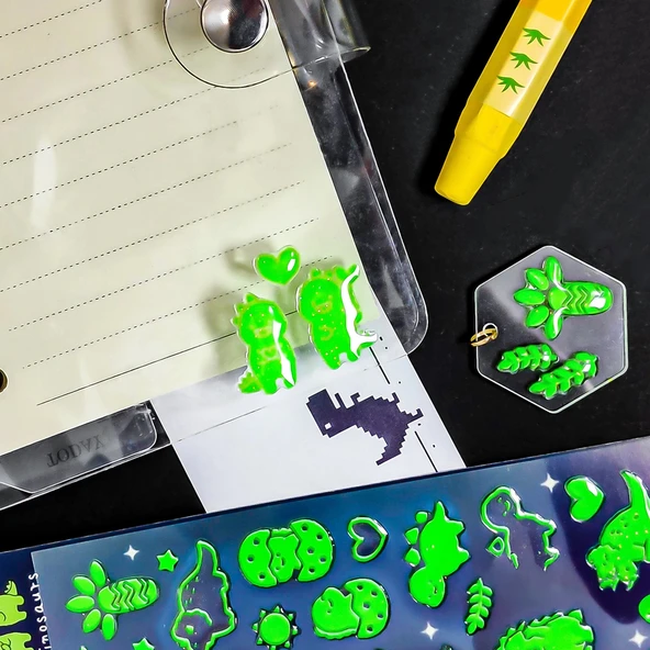 Bigpoint Sticker Fosforlu Dinazorlar x 15 Adet - Resim 2