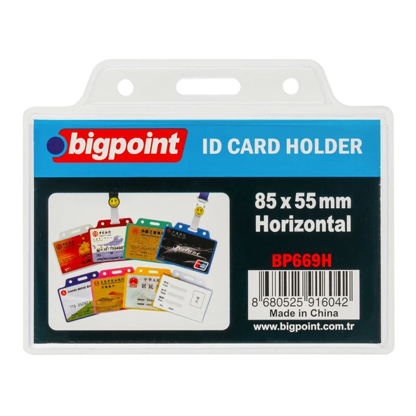 Bigpoint Kart Poşeti Yatay Şeffaf 85x55mm x 10 Adet ürün görseli 1