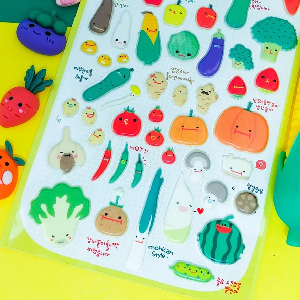 Bigpoint Sticker Vegetable x 15 Adet - Resim 2