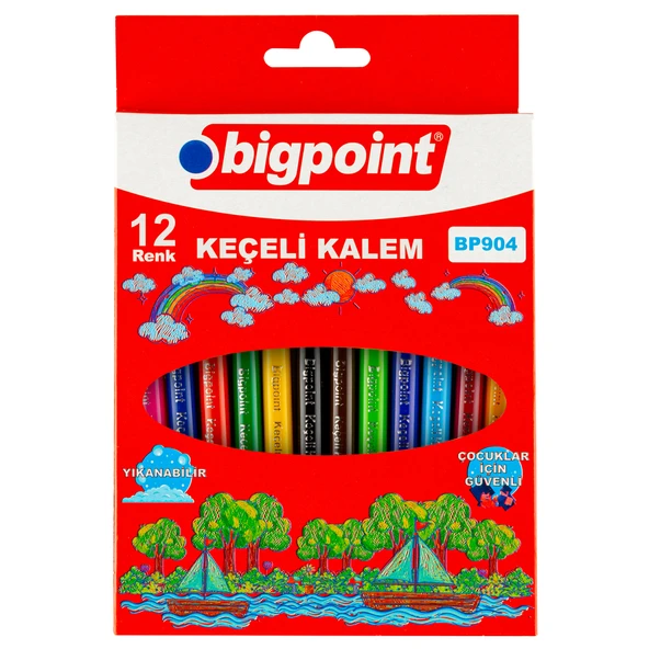 Bigpoint Keçeli Kalem 12'li Set (Karton Kutulu) x 12 Adet ürün görseli 1