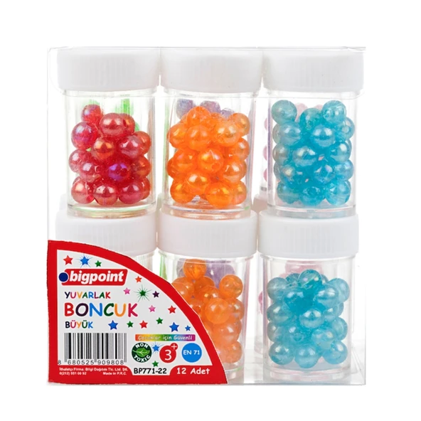 Bigpoint Yuvarlak Boncuk (Büyük Boy) x 12 Adet ürün görseli 1