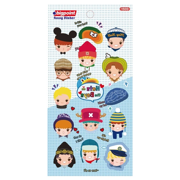 Bigpoint Sticker Erkek Çocukları x 15 Adet ürün görseli 1