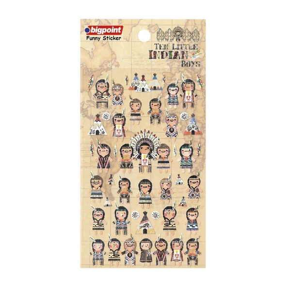 Bigpoint Sticker On Küçük Kızılderili x 15 Adet ürün görseli 1