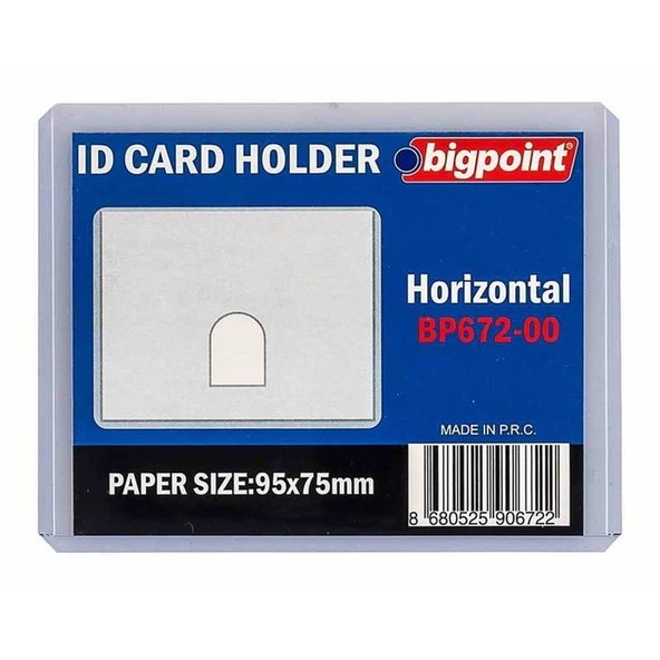 Bigpoint Kart Kabı Şeffaf 95x75mm x 10 Adet ürün görseli 1