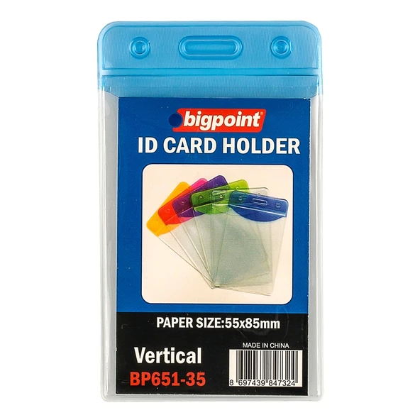Bigpoint Korumalı Kart Poşeti Dikey Mavi 55x85mm x 10 Adet ürün görseli 1