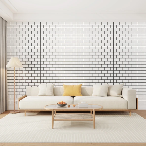 Bigpoint Yapışkanlı Tezgah Kaplama Folyosu 30x60cm Beyaz 6'lı Paket x 12 Paket ürün görseli 1