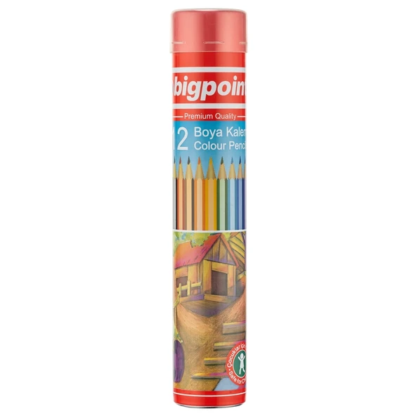 Bigpoint Metal Tüpde Kuru Boya Kalemi 12 Renk x 24 Adet ürün görseli 1