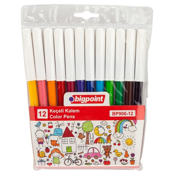 Bigpoint Keçeli Kalem 12'li Set x 12 Poşet ürün görseli 1
