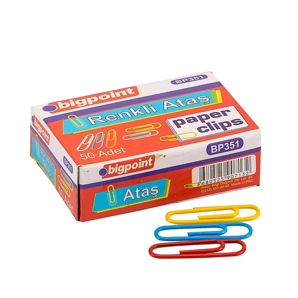 Bigpoint Renkli Ataş No:3 (28mm) x 10 Adet ürün görseli 1