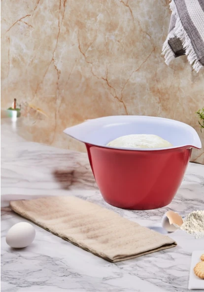 Aryıldız Daily Kırmızı 2,5Lt Ölçekli Karıştırma Kabı ürün görseli 1