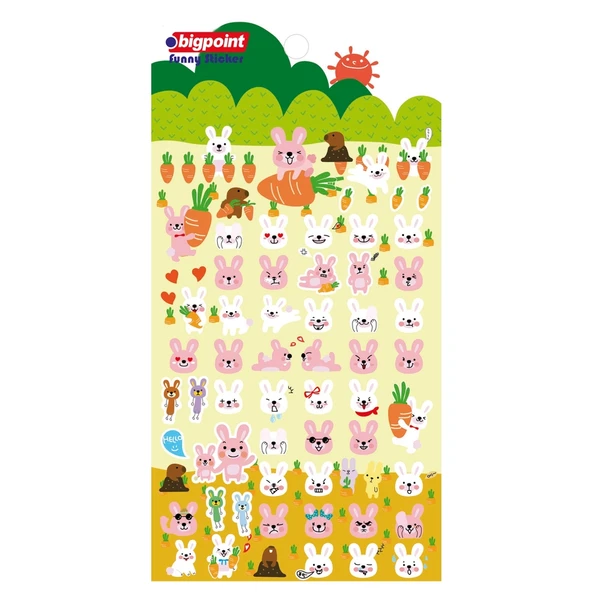 Bigpoint Sticker Sevimli Tavşanlar x 15 Adet ürün görseli 1