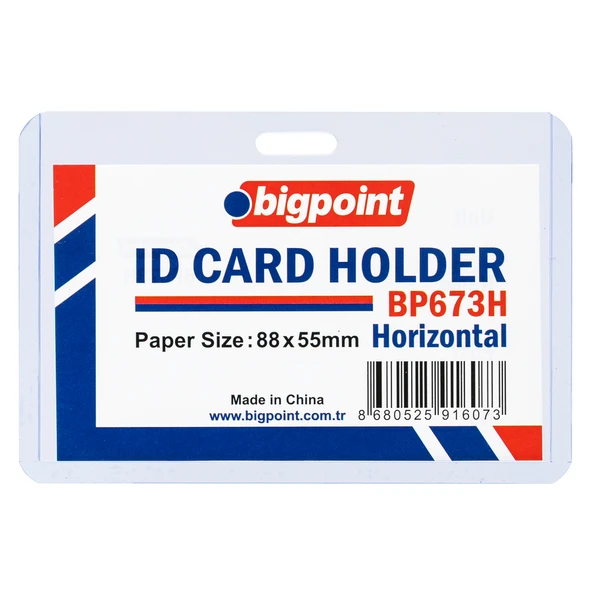 Bigpoint Kart Kabı Yatay Şeffaf 88x55mm x 10 Adet ürün görseli 1