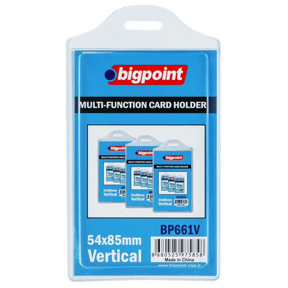 Bigpoint Çok Amaçlı Kart Kabı Dikey 54x85mm x 10 Adet ürün görseli 1