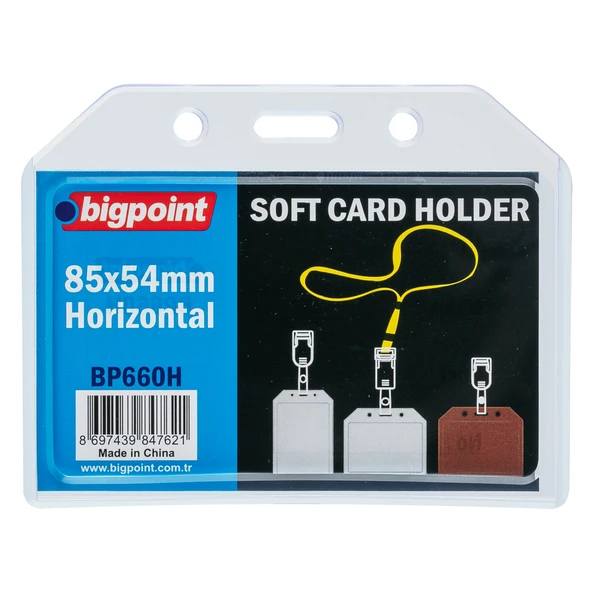 Bigpoint Kart Kabı Yatay Şeffaf 85x54mm x 5 Adet ürün görseli 1