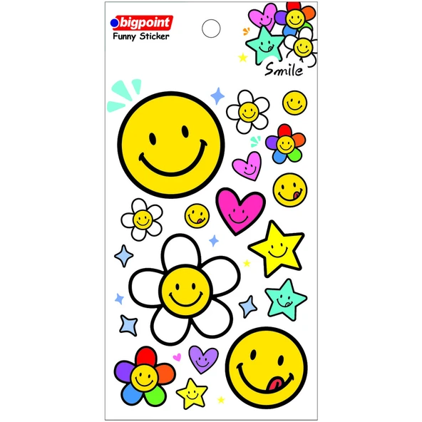 Bigpoint Sticker Gülen Yüzler x 15 Adet ürün görseli 1