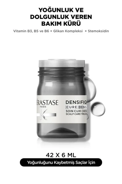 Kerastase Densifique Saç Yoğunluğu Ve Dolgunluğunu Artıran Kadınlar Için Saç Derisi Bakım Kürü 42*6m ürün görseli 1